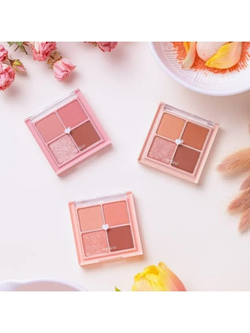 4 Color Mini Eye Shadow Palette - Natural Shades, Blendable, Matte & Shimmer